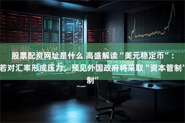 股票配资网址是什么 高盛解读“美元稳定币”：若对汇率形成压力，预见外国政府将采取“资本管制”